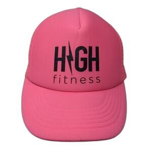 High Fitness Snapback Mesh Back Trucker Hat Solid Pink One Size Cobra